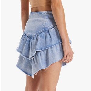 💎🔴💎 MOTHER - The 'Ruffle Mini Raw Edge' Skirt
